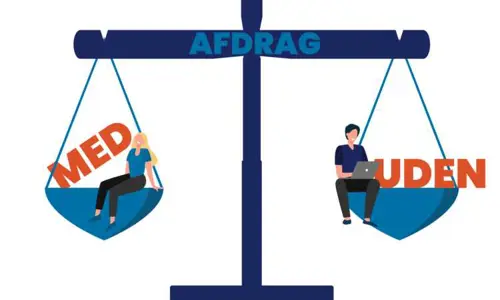 Med eller uden afdrag Med eller uden afdrag
